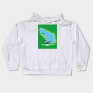 Laguna de la Leche, Cuba Lake map Kids Hoodie